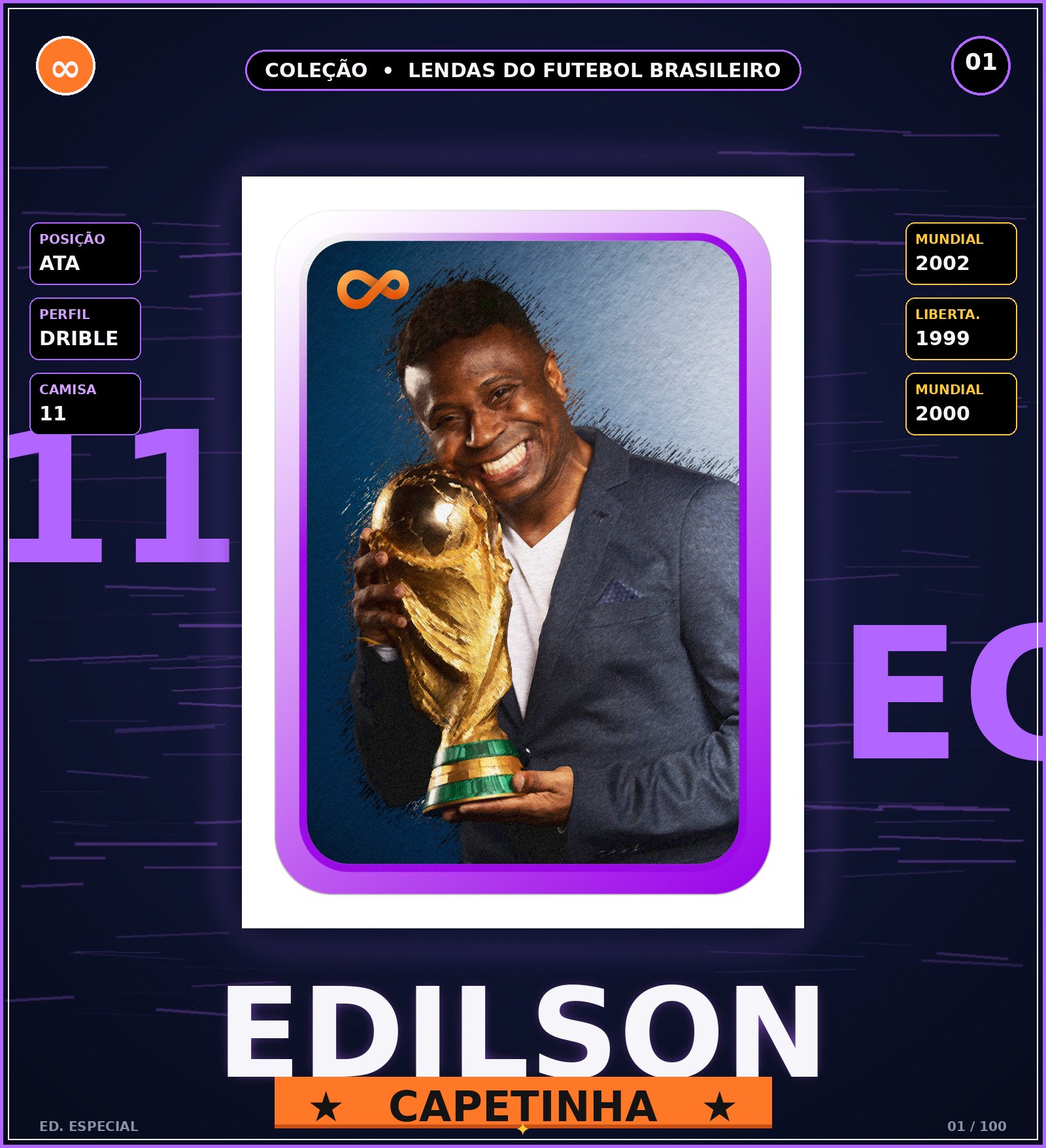 Capa do álbum Edilson Capetinha - Lendas do Futebol Brasileiro